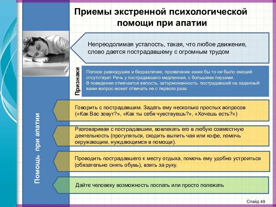 Психологическая помощь при апатии. Приемы психологической помощи. Приемы помощи при апатии. Оказание помощи при апатии.