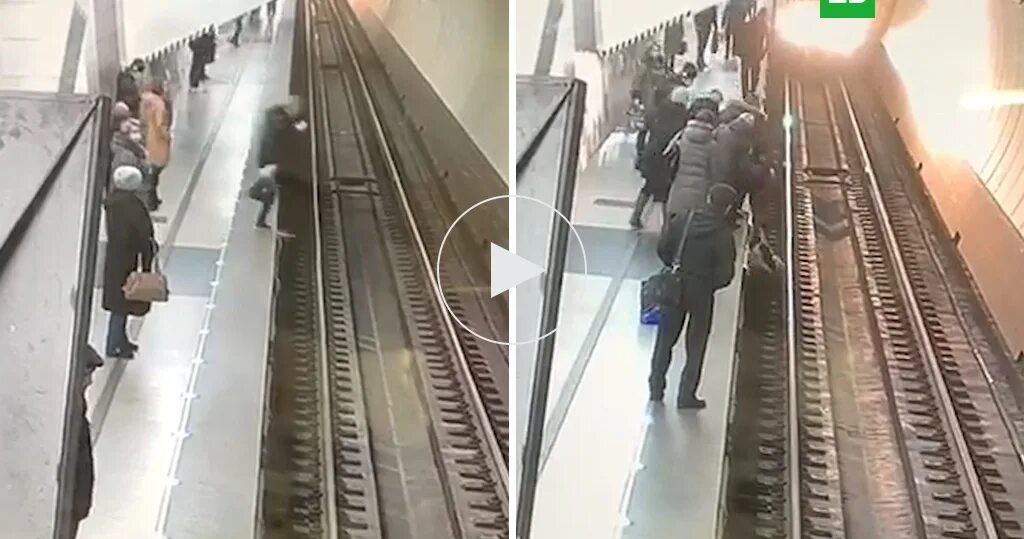 Женщину зажало поездом