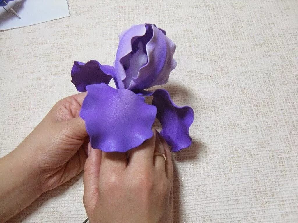 Ирис мастер класс. Ирис из фоамирана. ирисы из фома. ирис из фоамирана мастер класс. цветы из фоамирана ирисы.