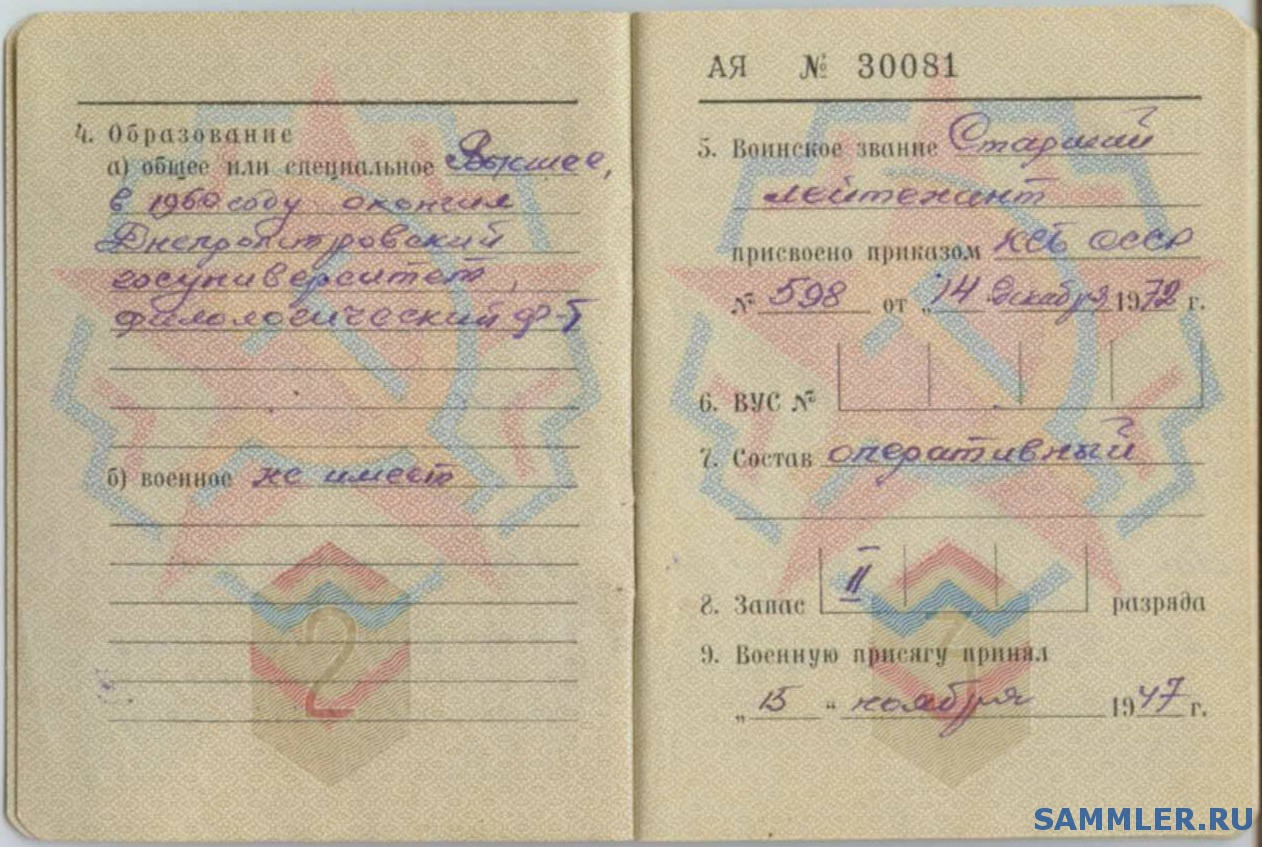 офицерский билет офицера запаса. удостоверение личности офицера запаса. военный билет офицера. офицерский военный билет. военно-учётная специальность.