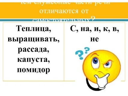 Назовите самостоятельные