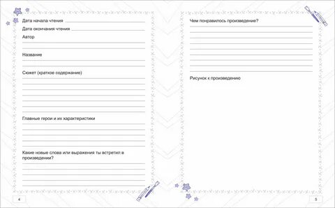 Как оформить читательский дневник произведений