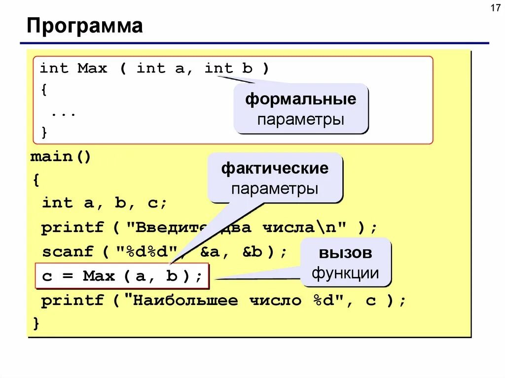 Фактический параметр функции. Программа на языке си. что такое фактический и формальный параметр в программировании. формальные и фактические параметры функции в питоне. фактический параметр c++.