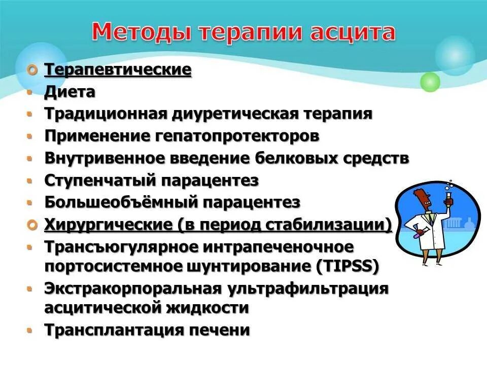 Причины появления асцита. Методы диагностики асцита. Асцит медикаментозная терапия. Осложнения асцита