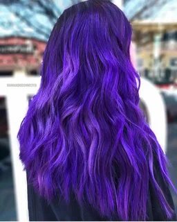 Фиолетово голубые волосы (70 фото)