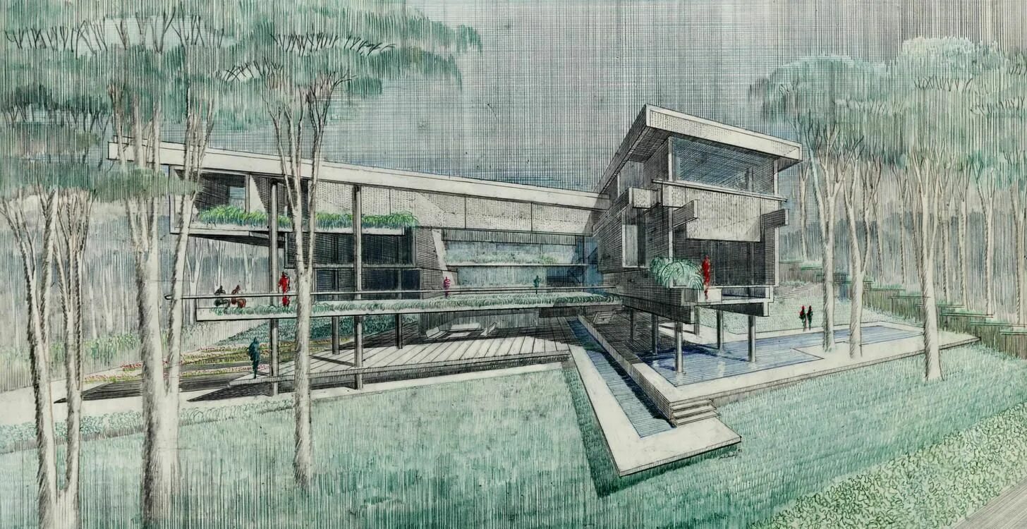 He works as a architect
