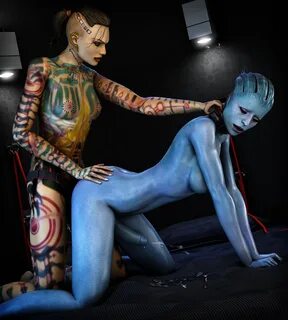 asarimaniac, jack (mass effect), morinth, mass effect, breasts, cum, dickgi...