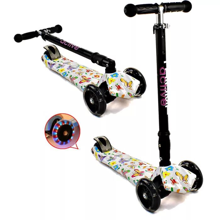 Triumf active. Самокат триумф актив трехколесный. самокат scooter maxi print. triumf active maxi flash plus print skl-07clp butterfly. самокат трехколесный triumf active maxi flash складной принт.