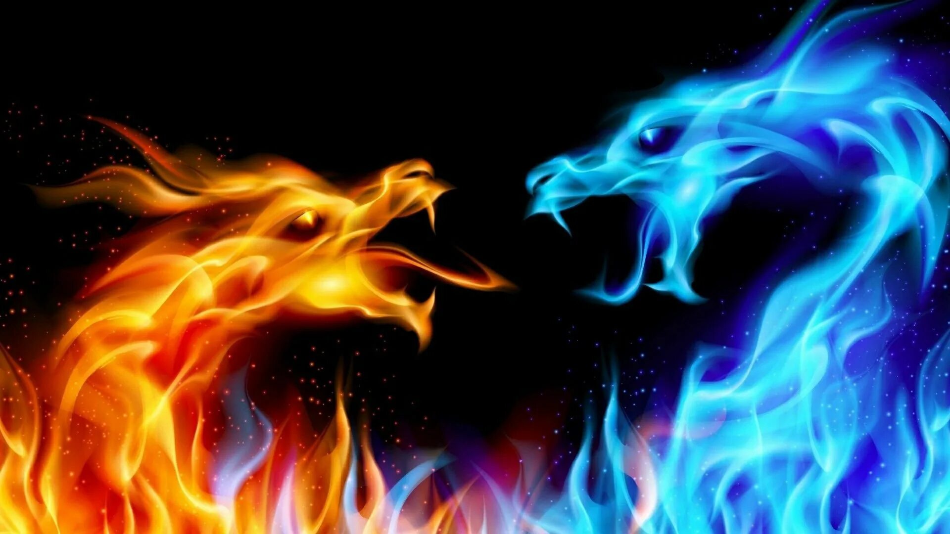 Огонь и вода розовый и синий. Огонь и вода. Синий огонь. Огненный дракон. Огонь обои.