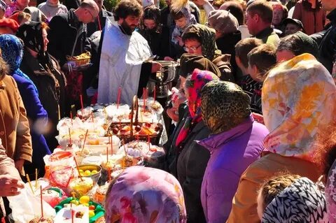 Шаховская освящение куличей