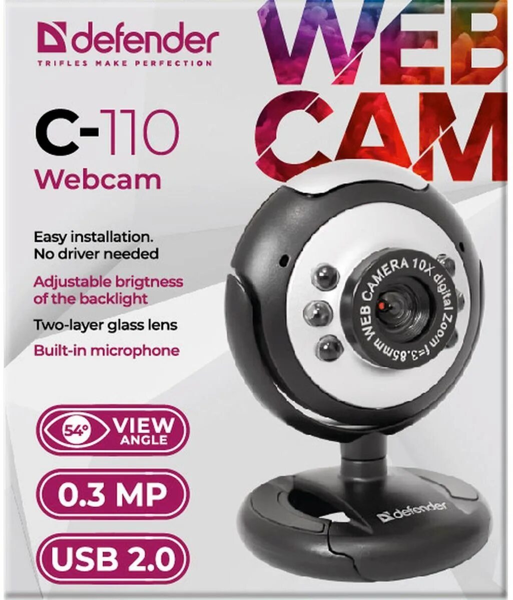 Драйвер для веб камеры defender. Камера Defender c-110. Веб-камера Defender c-110 с микрофоном. Веб-камера Defender c-110 (63110). Defender c110 микрофон.