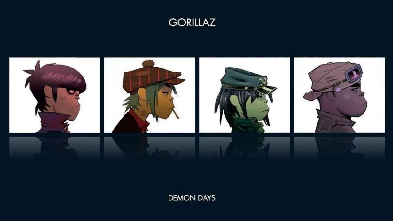 Горилаз feel good inc. Группа Gorillaz. Рассел Хоббс Gorillaz. Нудл Demon Days. Murdoc Niccals Demon Days.