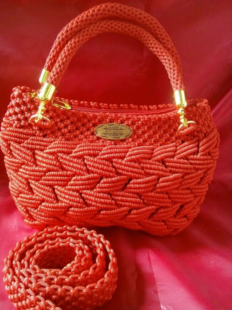 Плетение сумок из шнура
