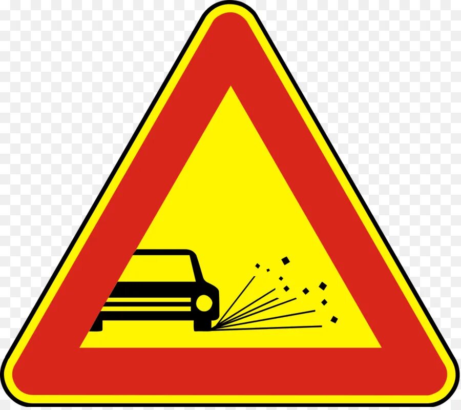Выброс гравия. Знак выброс гравия. Дорожный знак осторожно выброс гравия. 1.18 Выброс гравия. Знак гравий