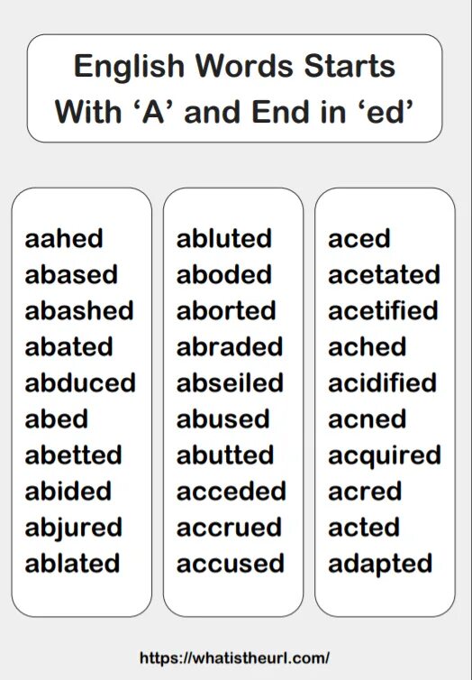 Words that end with. Words with ed. english words for starters. words end with -ft. ed words english.