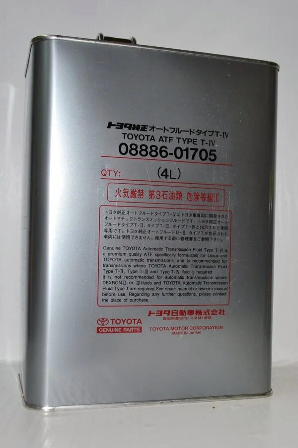 Тойота т4. Toyota t-IV 08886-01705. 0888601705 Toyota ATF Type t-IV 4 Л. ATF Type t-4 Toyota 08886-01705. Трансмиссионное Toyota Type t-IV, 4.