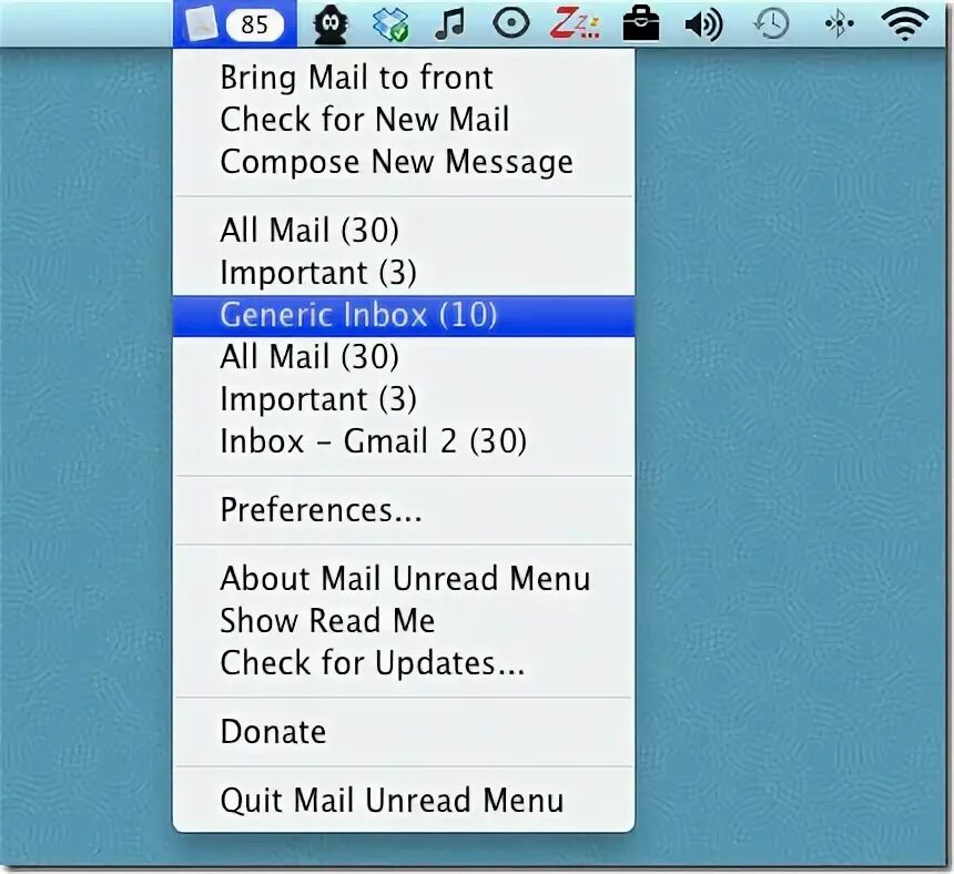 Messages count. Mail menu. Black to mail menu. Doyourclone 2.9 enu.