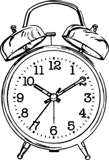 Clock Coloring Page.