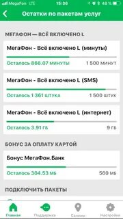 Оставшиеся минуты мегафон