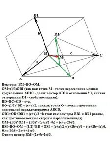 Точки пересечения диагоналей грани
