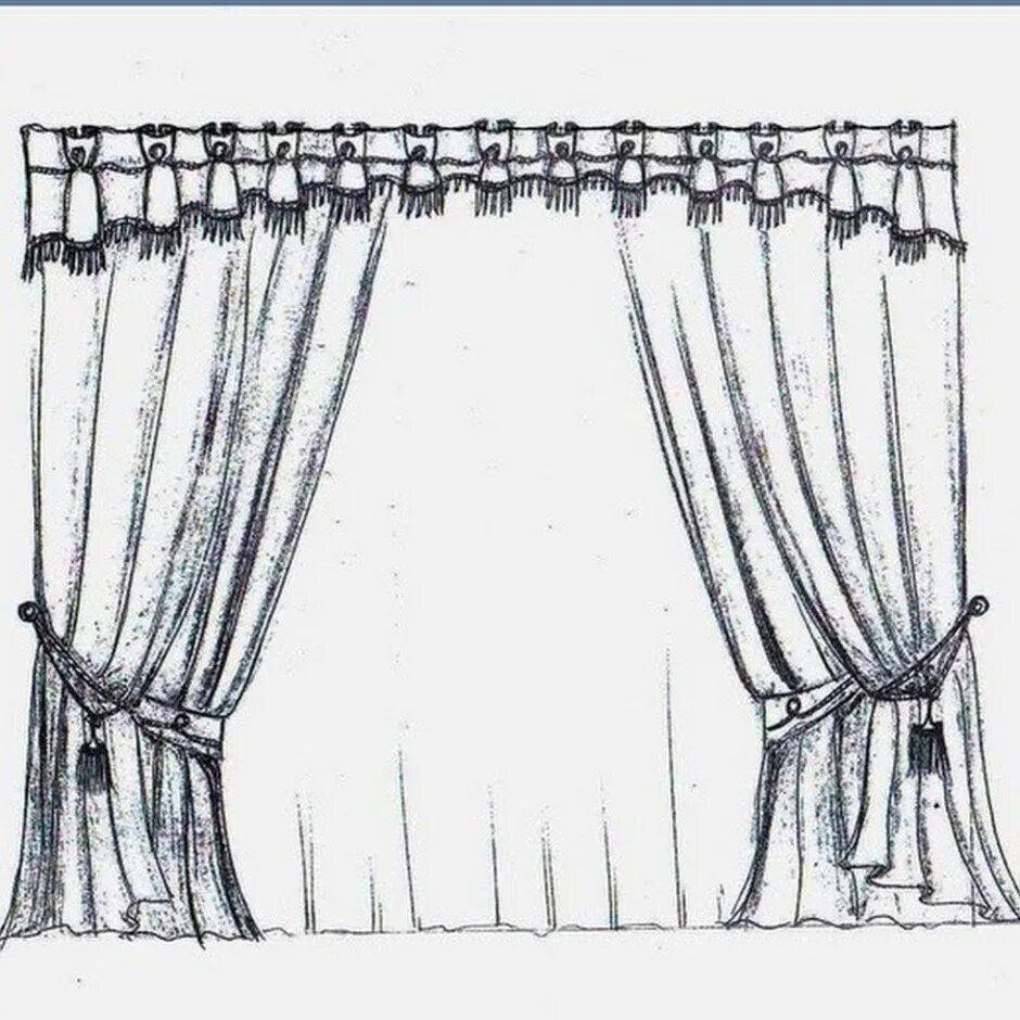 Эскиз занавесы. Эскизы штор. Набросок штор. Эскиз штор в интерьере. Шторы в перспективе.