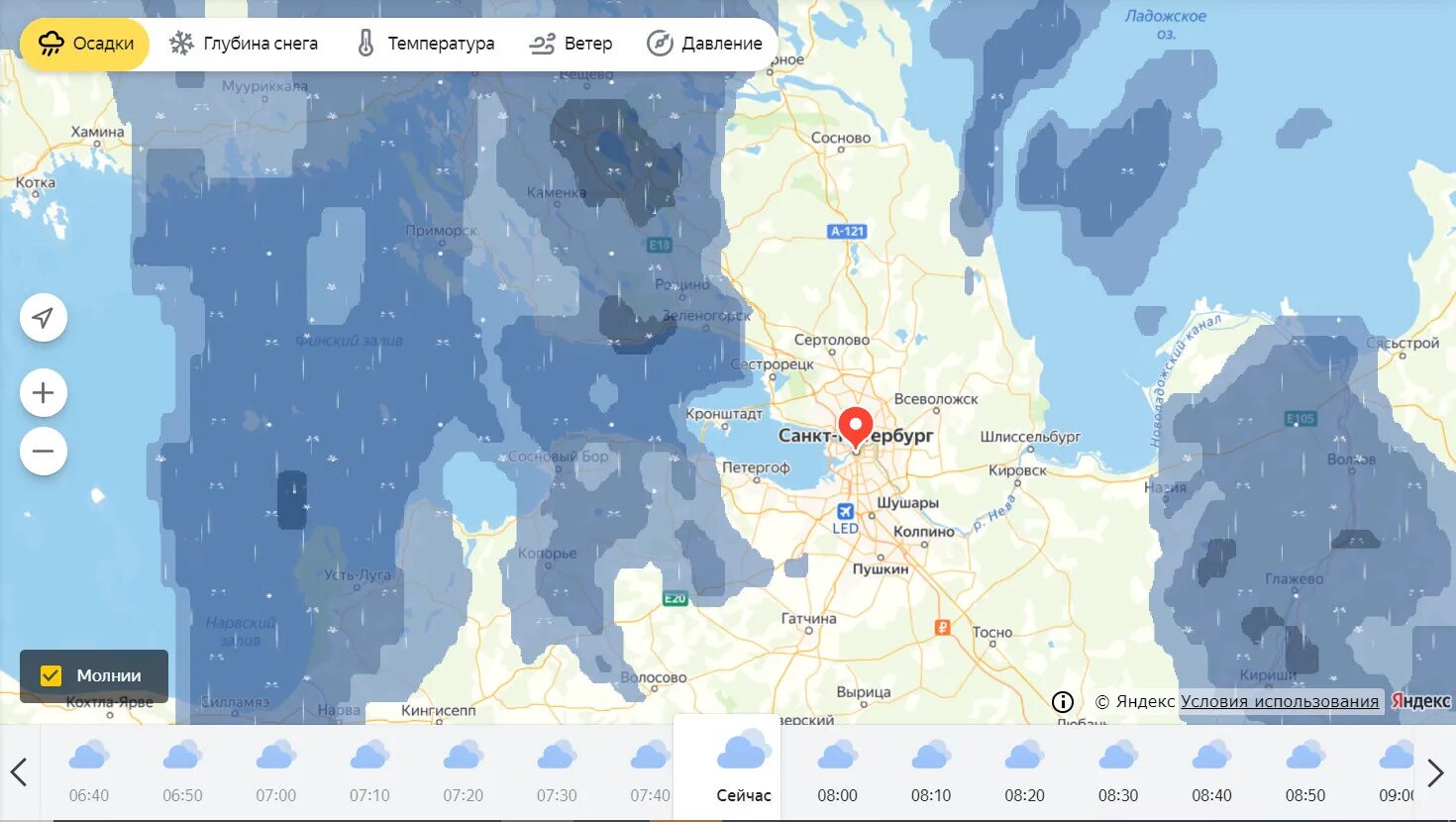Карта. Погодная карта Санкт Петербург. Карта погоды. Погода спб на 10 дней гидрометцентр