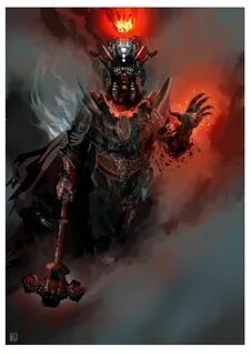 Morgoth with his Crown of Silmarils - 001 by hesir on DeviantArt Morgoth, M...