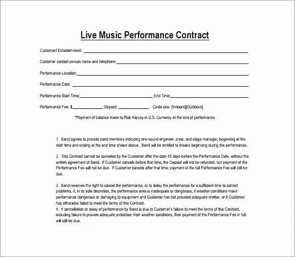 Contract specific. Performance of contract. performance bonus agreement template.
