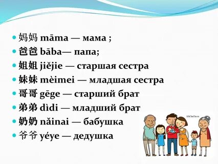 Китайские слова семья