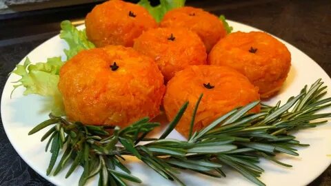 Мандарины салат шарики на новый год