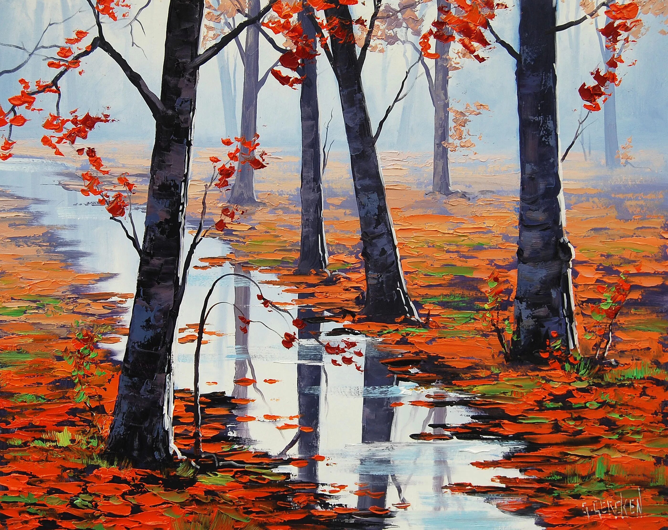 Как нарисовать осень