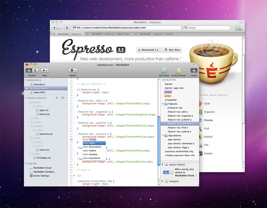 Mac web. Espresso программа. espresso mac os. espresso редактор кода. web espresso.