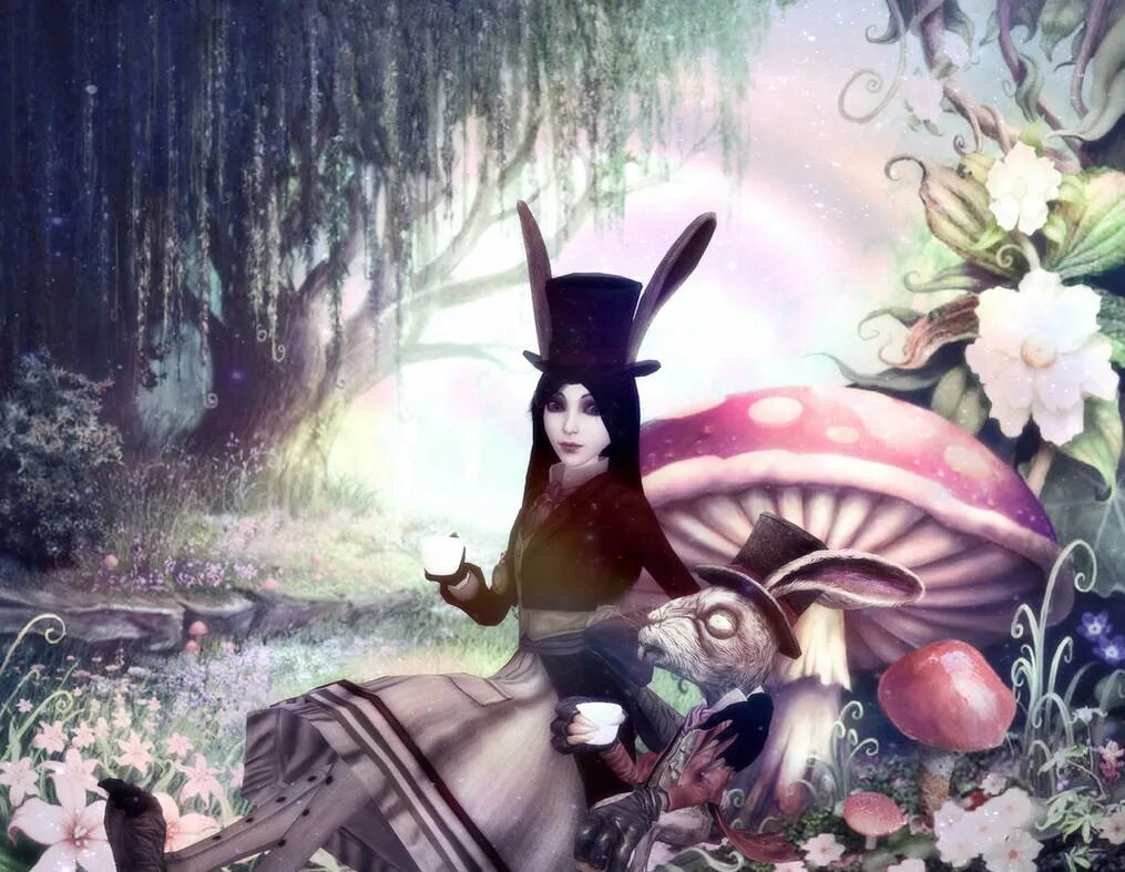Alice Madness Returns Мартовский заяц. Alice Madness Returns белый кролик. Alice Madness Returns Алиса и кролик. Rabbit hole by deco 27