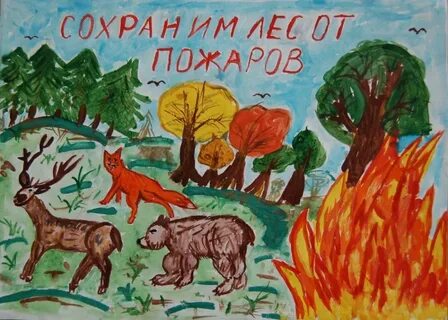 Рисунок берегите лес