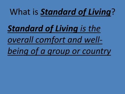High standards