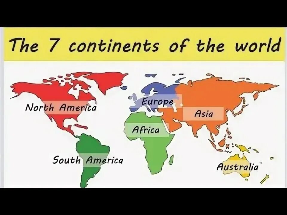 All continents of the world