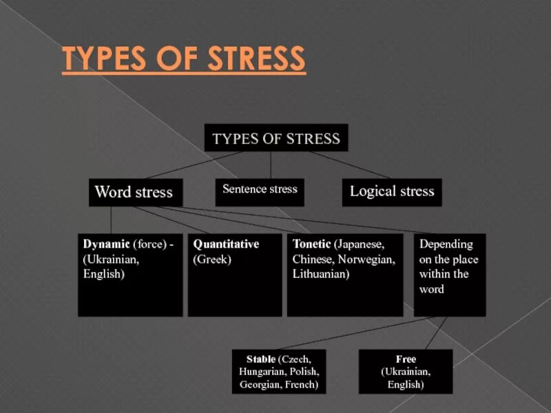 Type the words. Types of stress. types of stress in english. types of word stress. two types of stress.