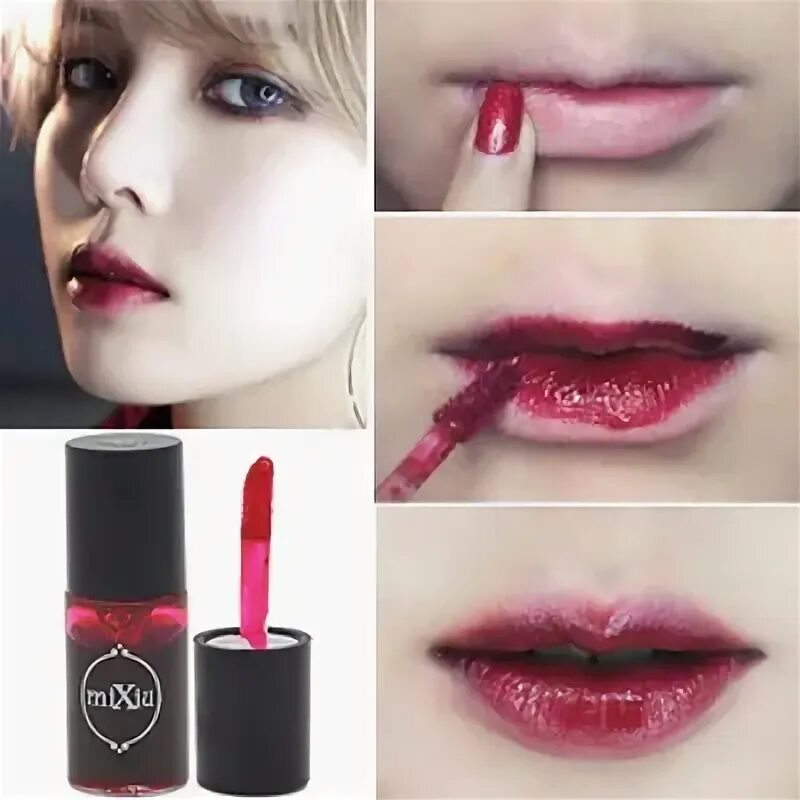 Как накрасить тинт Romantic Bear Long Lasting Lip Gloss Nude 6 Colors Peel Off Lip Tint Liquid Lips