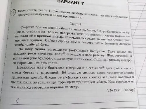 Старшие братья позже обучили текст впр