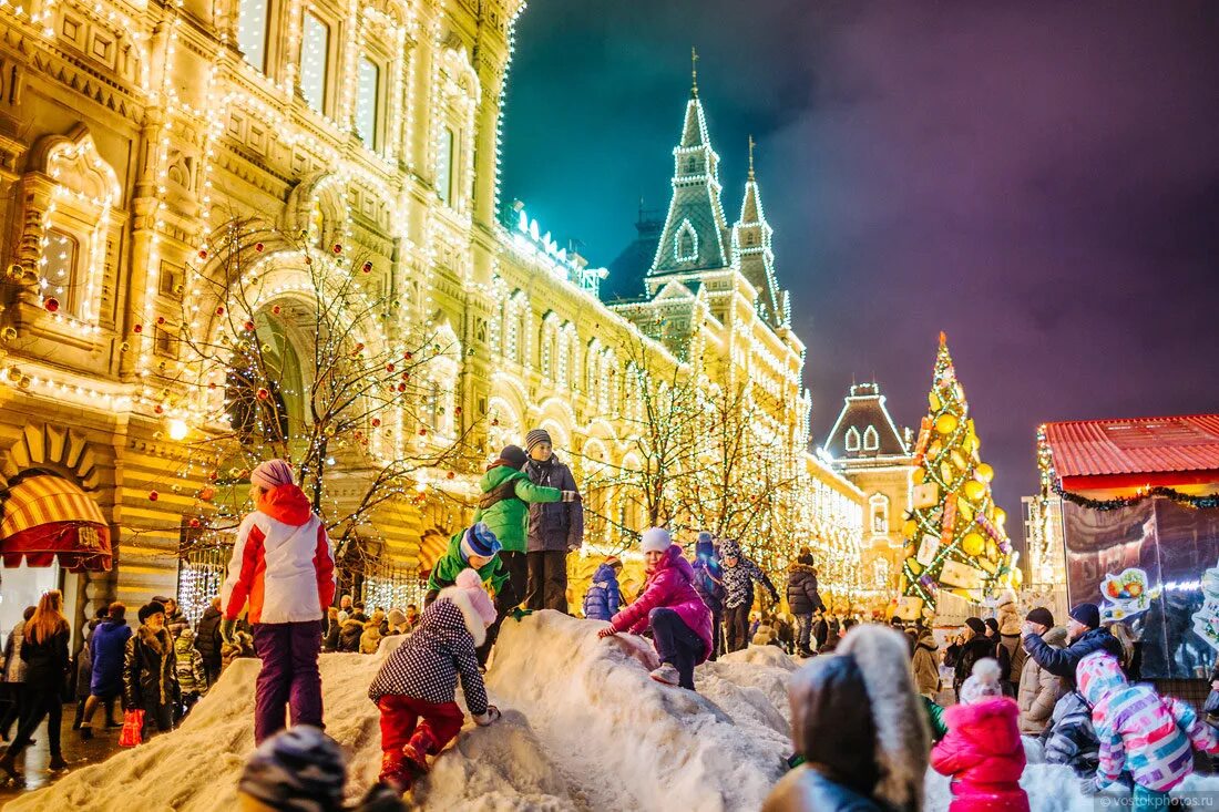 Новогодняя Москва. Новогодние гуляния. Рождество в России. Празднование новогого года в России. Провели новогодние каникулы