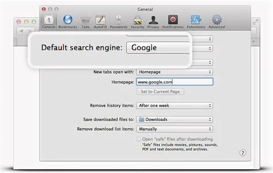 Google default search engine. Google default search engine