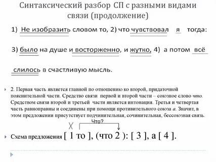 Как сделать разбор сложного предложения