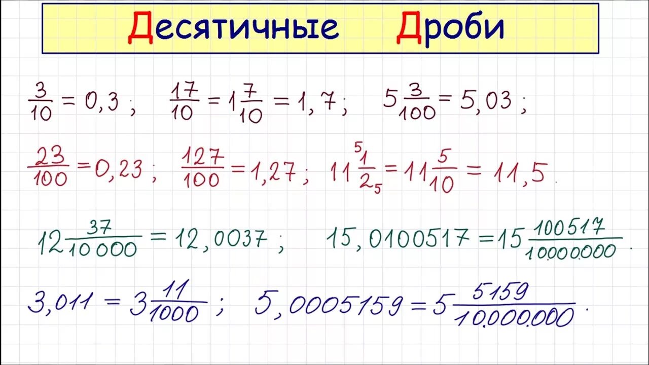 Как решать десятичные дроби 5