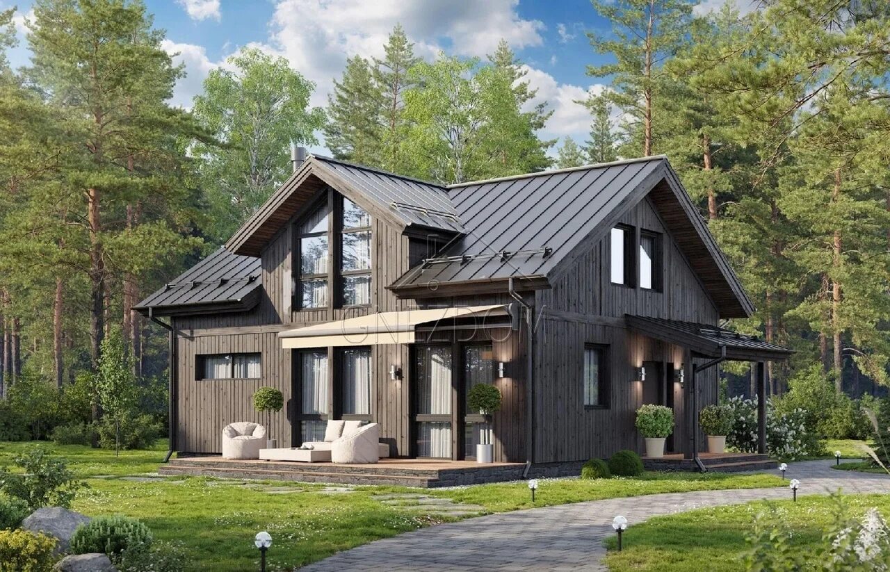 Каркасные дома (69 фото): проекты, фото и цены - HappyModern.RU House styles, De