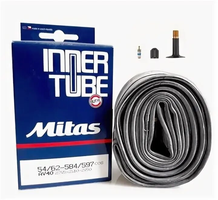 Камера Mitas av40 27,5x1,50-2,10 (37/54-584/597),. Mitas 54/62-584/597 (27.5"x2.10-2.50). Велокамера 29+* 2.5/3.00 (62/75*622) a/v 40mm Mitas (Rubena) Classic a11 BSC 0.9 mm. Камера Mitas 54/75-584/597 (27,5" x 2,50-3,0) sv35 (толщина стенки 1,2мм).