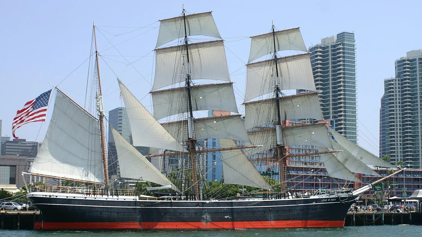 Парусник "Star of India". Трехмачтовый Барк. Морской музей Сан Диего. Трехмачтовый парусный корабль. Фрегат вакансии