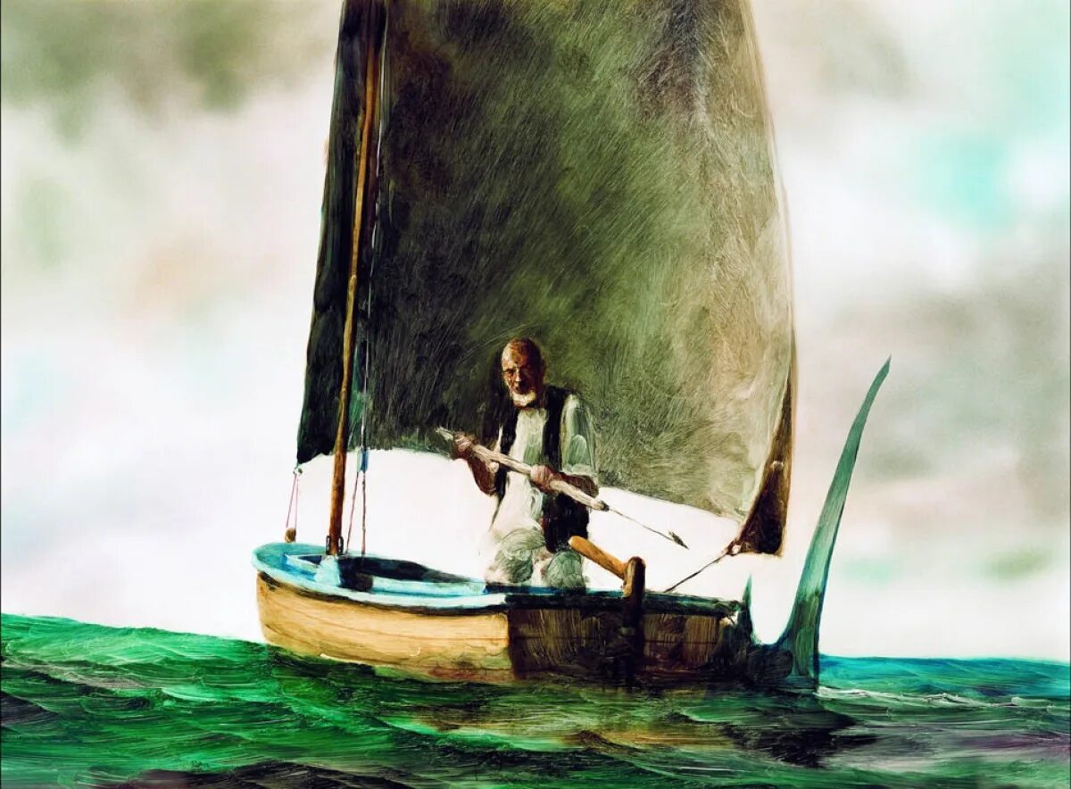 Старик и море человек и природа. Старик и море. Старик в лодке. Старик и море иллюстрации. Тату старик и море.