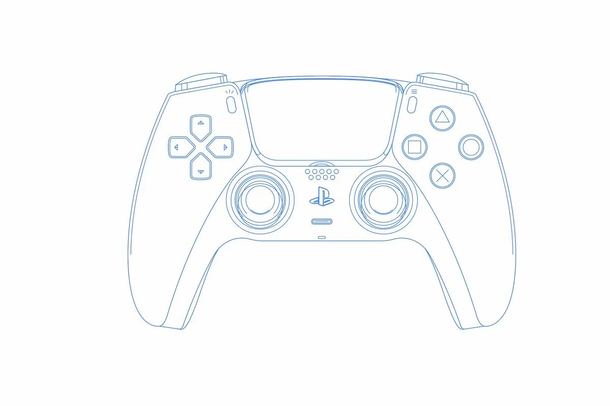 Template controller. Геймпад ps5 чертёж. ps5 controller icon. controller ps5 vector. джойстик черный пс 5 сзади на прозрачном фоне.