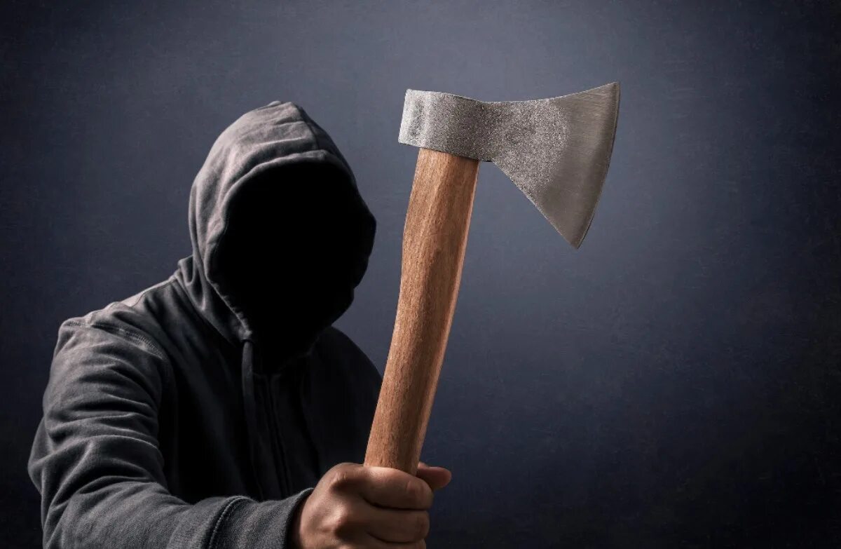 Axe man. Man with axe. фото сосед с топором.