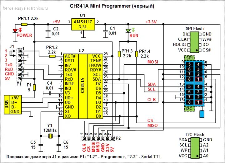Как прошить программатором ch341a. USB программатор ch341a. Программатор для микросхем ch341a. Схема USB программатора EEPROM i2c. Прищепка для программатора ch341a.